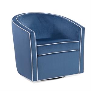 comfort pointe keely plush velvet barrel swivel accent chair