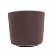 Keely Maple Brown Velvet with Cream Welt Barrel Swivel Chair