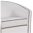 Keely  Cream Velvet with Contrasting Brown Welt Barrel Swivel Chair
