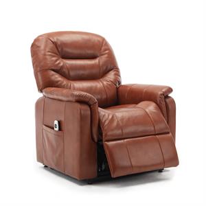 palmer caramel brown faux leather recliner lift chair