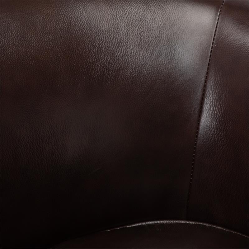 comfort pointe turner brown top grain leather swivel chair