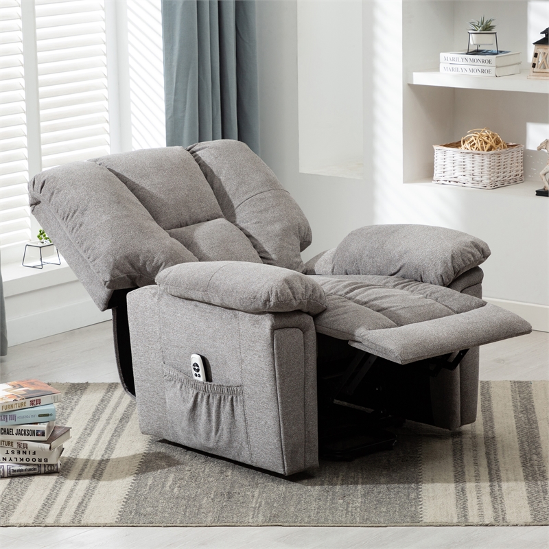 Comfort Pointe Charleston Ash Gray Microfiber Recliner Lift Chair