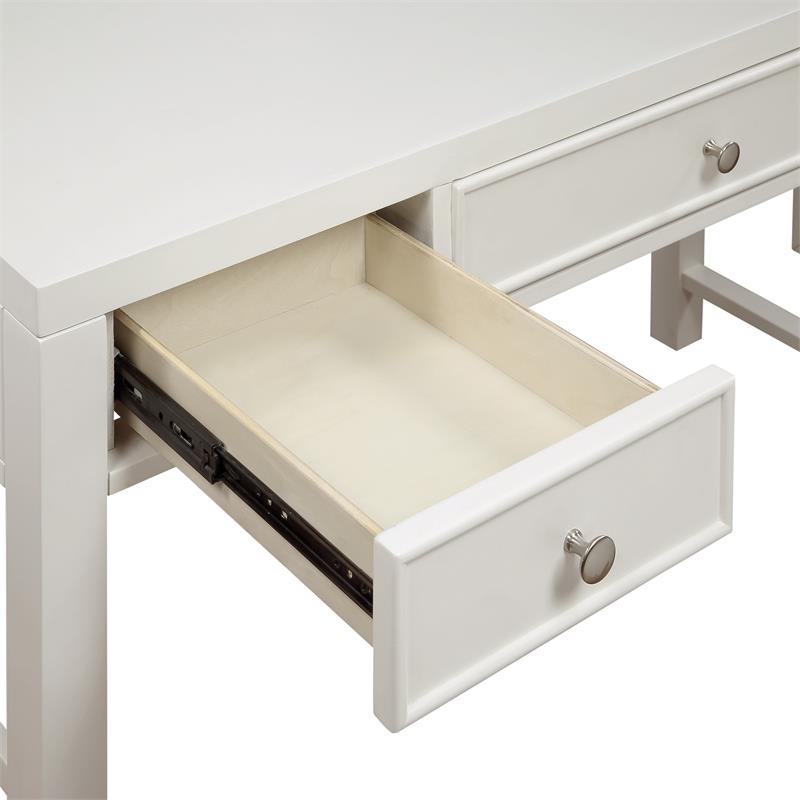 Verano 3Drawer White Wood Desk Cymax Business