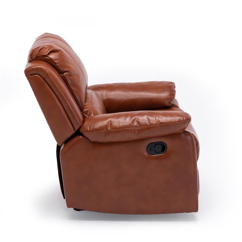 Comfort Pointe Clifton Caramel Faux Leather Recliner Cymax Business
