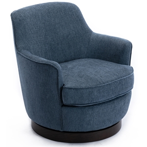 comfort pointe reese cadet blue wood base swivel chair