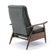 Comfort Pointe Soren Charcoal Polyester Fabric Wood Arm Push Back Recliner