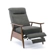 Comfort Pointe Soren Charcoal Polyester Fabric Wood Arm Push Back Recliner