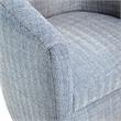 Comfort Pointe Lynton Indigo Blue Polyester Fabric Swivel Accent Chair
