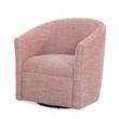Comfort Pointe Lynton Henna Brick Red Fabric Swivel Accent Chair