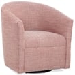 Comfort Pointe Lynton Henna Brick Red Fabric Swivel Accent Chair