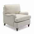 Clarendon Sea Oat Beige Polyester Fabric Upholstered Transitional Arm Chair