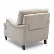 Clarendon Sea Oat Beige Polyester Fabric Upholstered Transitional Arm Chair