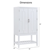 Milano 60-inch White Wood 2-door Modern Bar Cabinet with Pull-Out Tray