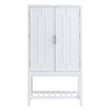 Milano 60-inch White Wood 2-door Modern Bar Cabinet with Pull-Out Tray