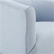 Elm Sky Blue Woven Polyester Fabric Skirted 360-degree Swivel Accent Chair