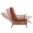 Fairview Caramel Top Grain Leather Chestnut Wood Arm Push Back Recliner