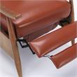 Fairview Caramel Top Grain Leather Chestnut Wood Arm Push Back Recliner