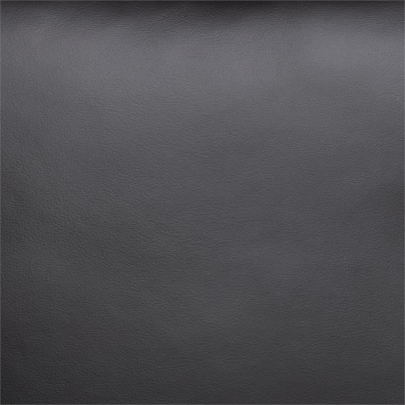 Reed Black Top Grain Leather Exposed Wood Frame Push Back Recliner