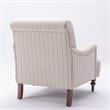 Seville Sea Oat Beige with Charcoal Stripe Polyester Fabric Arm Chair