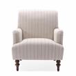 Seville Sea Oat Beige with Charcoal Stripe Polyester Fabric Arm Chair