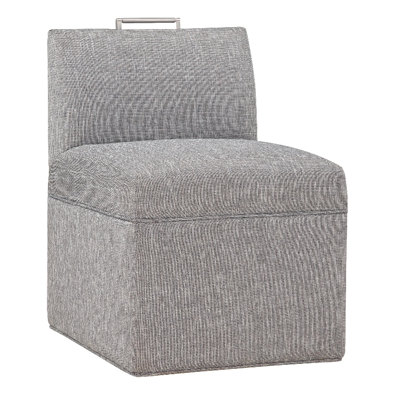 Comfort Pointe Delray Modern Fabric Upholstered Caster Chair in Ashen Gray