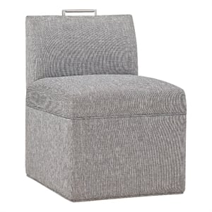Comfort Pointe Delray Modern Fabric Upholstered Caster Chair in Ashen Gray