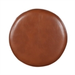 Montecarlo Caramel Faux Leather and Metal Backless Counter Height Stool