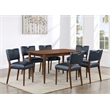 Comfort Pointe Bonito Midnight Blue Faux Leather Dining Chair - Set of 2