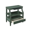 Comfort Pointe Newton Vintage Green Wood 1-drawer Storage Nightstand