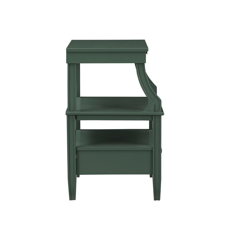 Comfort Pointe Newton Vintage Green Wood 1-drawer Storage Nightstand