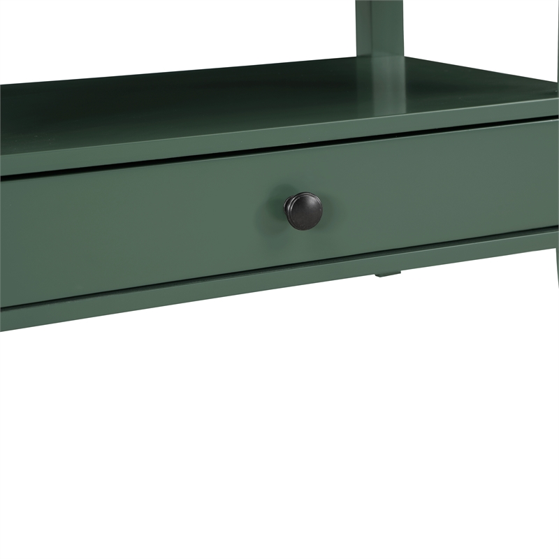 Comfort Pointe Newton Vintage Green Wood 1-drawer Storage Nightstand