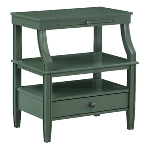 Comfort Pointe Newton Vintage Green Wood 1-drawer Storage Nightstand