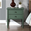 Comfort Pointe Ellison Vintage Green Wood 2-drawer Coastal Style Nightstand