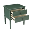 Comfort Pointe Ellison Vintage Green Wood 2-drawer Coastal Style Nightstand