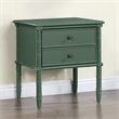 Comfort Pointe Ellison Vintage Green Wood 2-drawer Coastal Style Nightstand