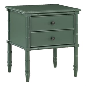 Comfort Pointe Ellison Vintage Green Wood 2-drawer Coastal Style Nightstand
