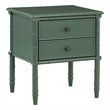Comfort Pointe Ellison Vintage Green Wood 2-drawer Coastal Style Nightstand