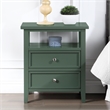 Comfort Pointe Walker Vintage Green Wood 2-drawer Nightstand