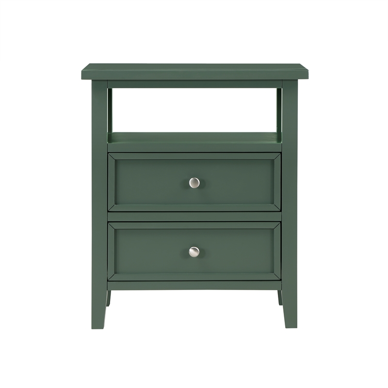 Comfort Pointe Walker Vintage Green Wood 2-drawer Nightstand