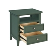 Comfort Pointe Walker Vintage Green Wood 2-drawer Nightstand
