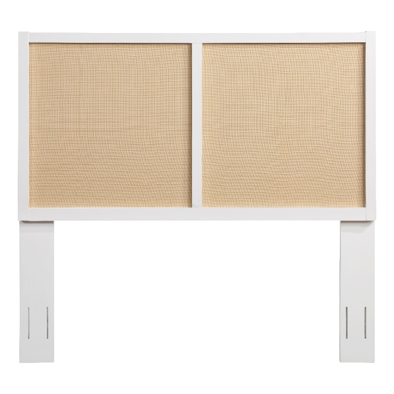 Comfort Pointe Bayport Cane and White Wood Queen - Full Headboard