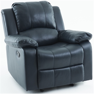 comfort pointe clifton faux leather glider rocker recliner