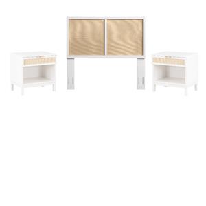 Comfort Pointe Bayport Queen Headboard with Two Nightstands - 3-piece Set