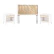 Comfort Pointe Bayport Queen Headboard with Two Nightstands - 3-piece Set