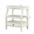 Comfort Pointe Newton Wood Storage Nightstand in Antique White - Set of 2