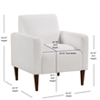 Comfort Pointe Cumulus White Boucle Fabric Modern Style Arm Chair
