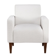Comfort Pointe Cumulus White Boucle Fabric Modern Style Arm Chair