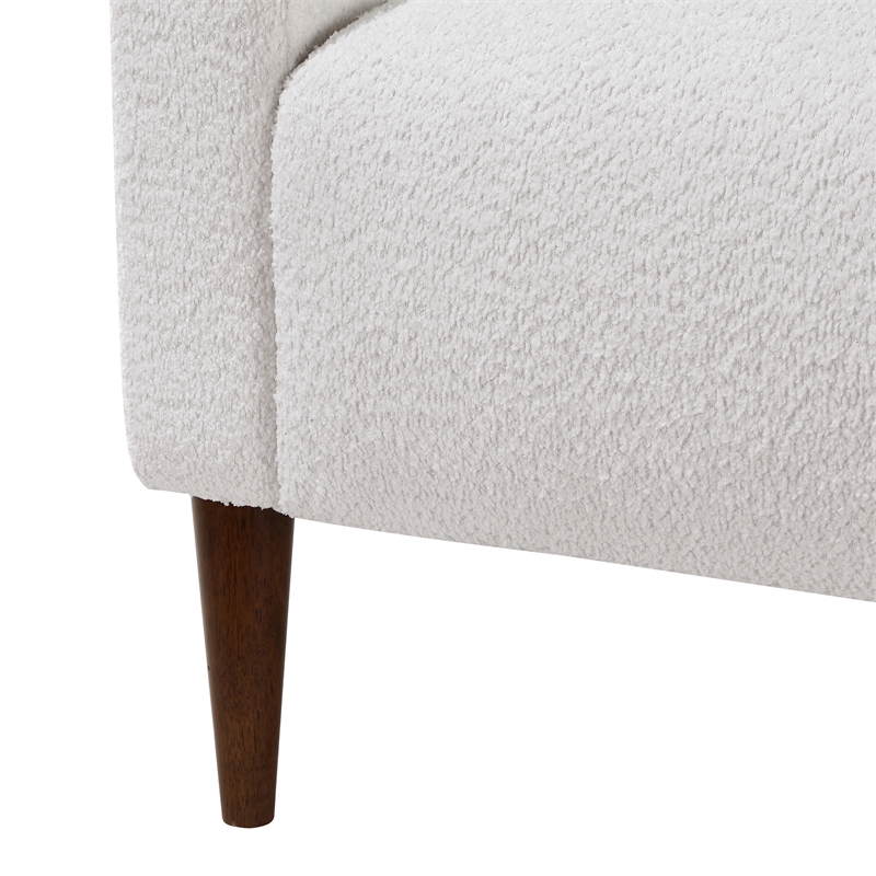 Comfort Pointe Cumulus White Boucle Fabric Modern Style Arm Chair