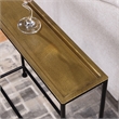 Comfort Pointe Tivoli Tray Top Modern Metal Accent Table in Antique Brass/Bronze
