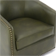 Comfort Pionte Tyler Fern Green Faux Leather Swivel Arm Chair